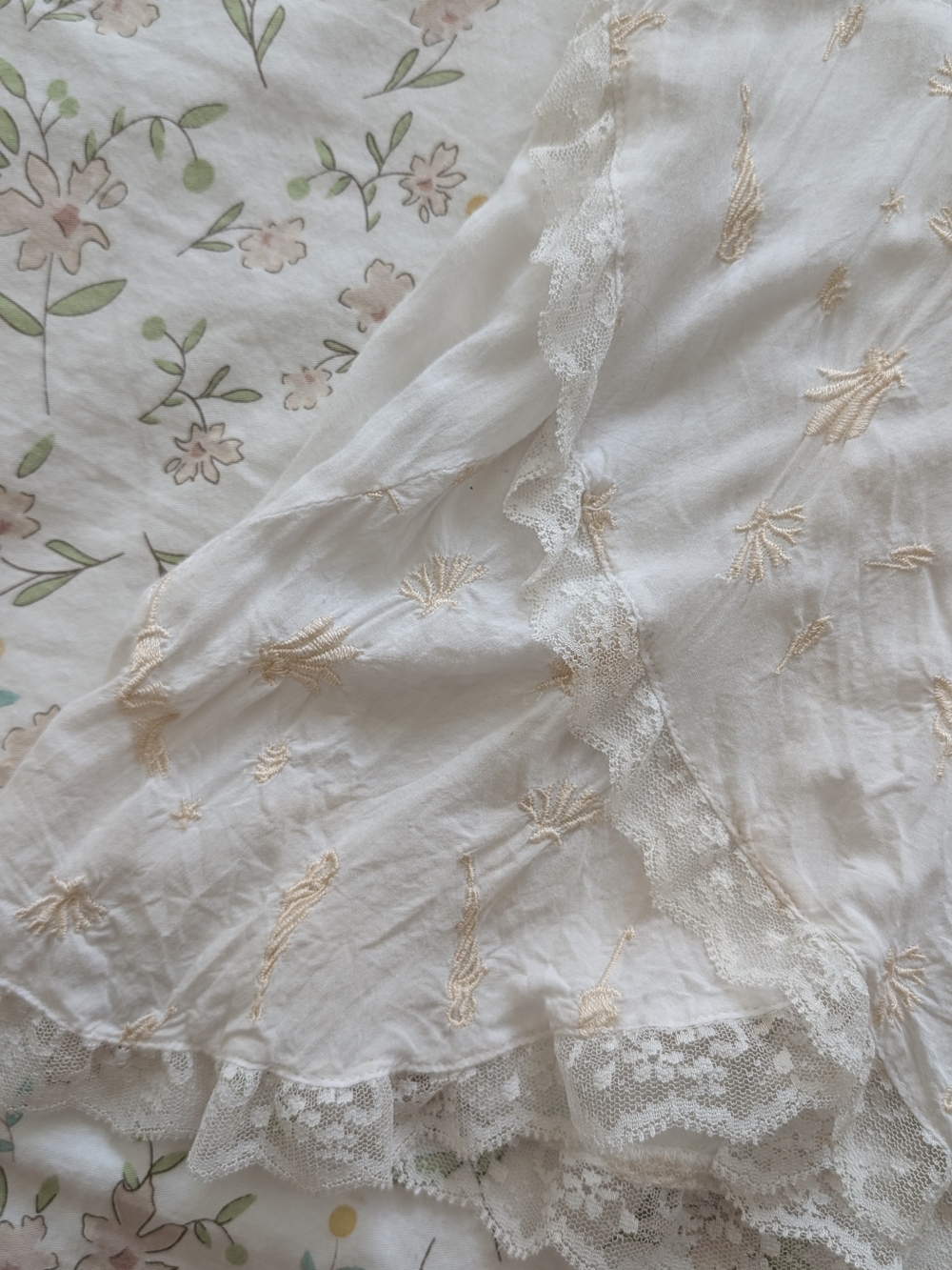 Free People Cream Lace-Trim Slip Top - Picture 9 of 12
